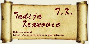 Tadija Kramović vizit kartica